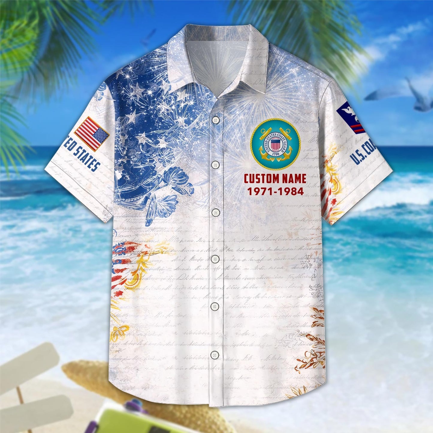 US Coast Guard – Hawaiian Shirt – Patriotic Ocean Vibe