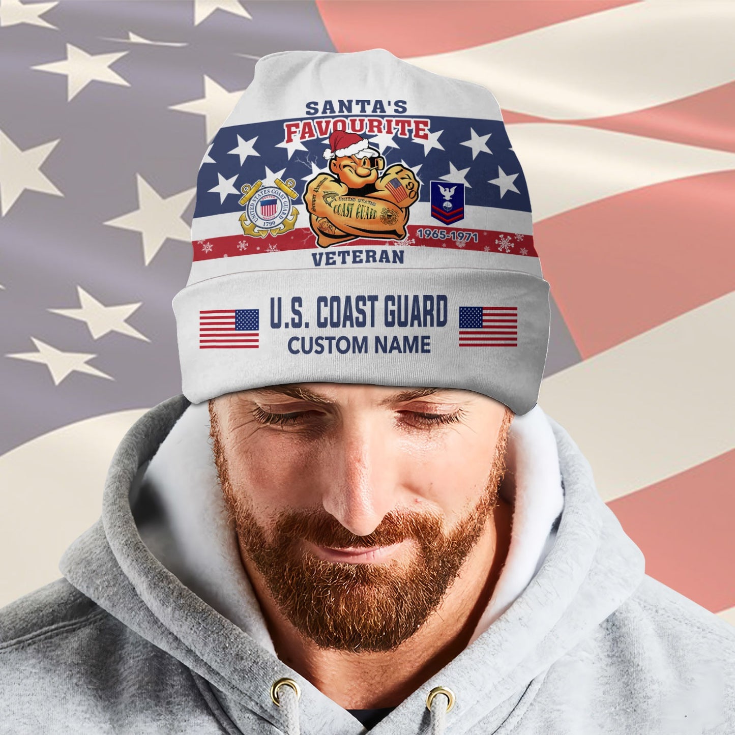 US Coast Guard – Beanie Hat – Santa’s Favorite Veteran