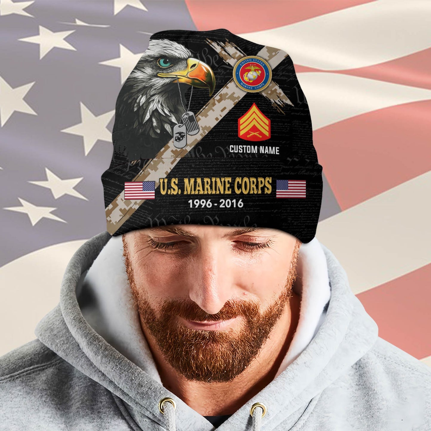 US Marine Corps – Beanie Hat – Patriot Eagle Veteran