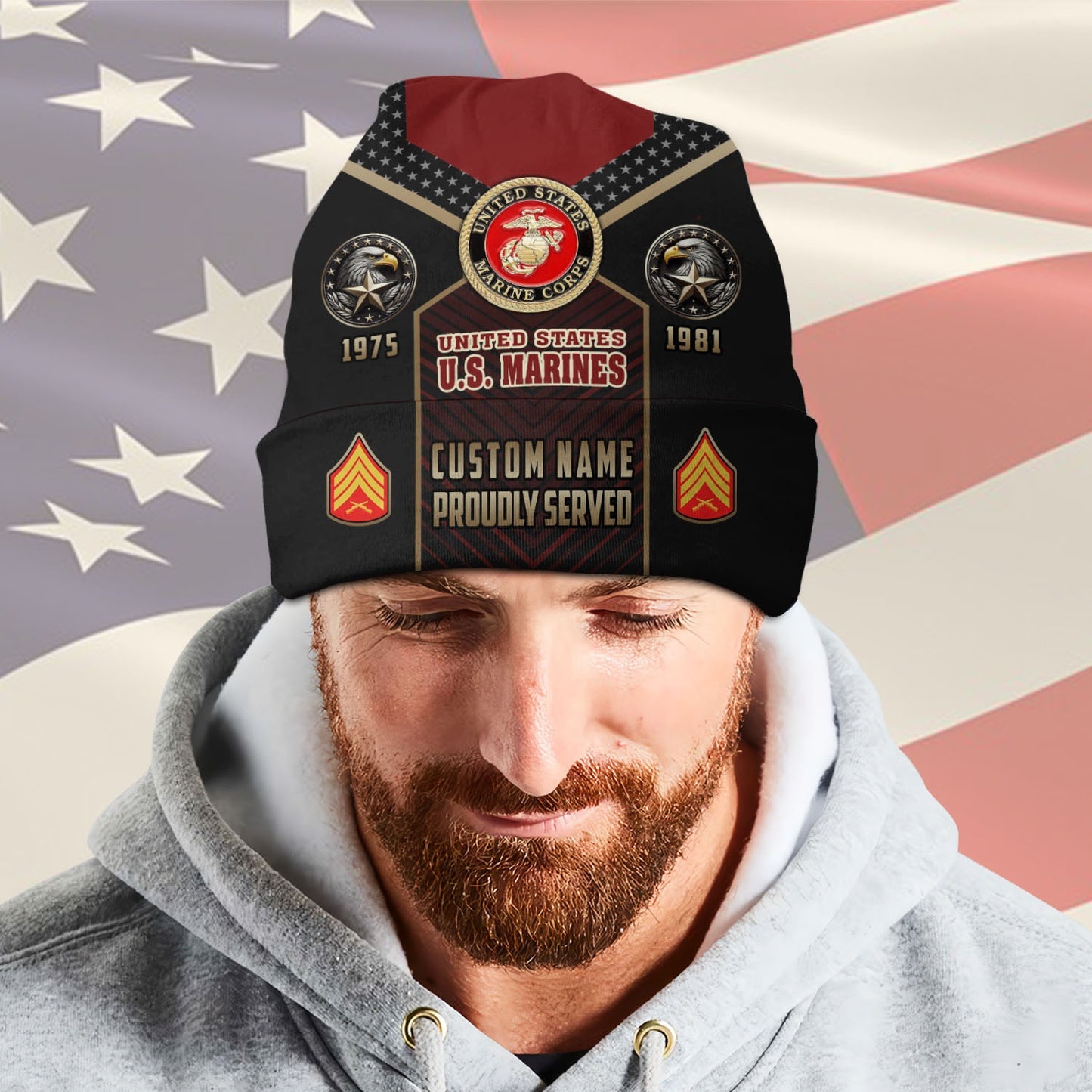 US Marine Corps – Beanie Hat – Proudly Served Edition