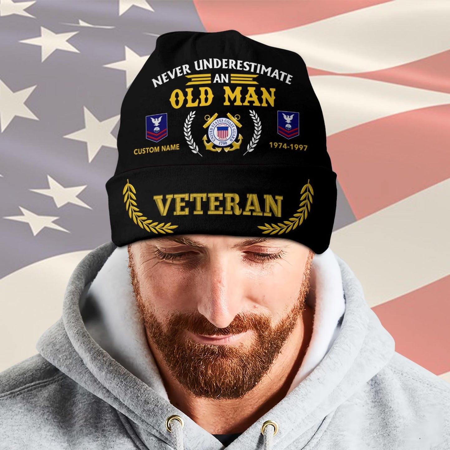US Coast Guard – Beanie Hat – NEVER UNDERESTIMATE