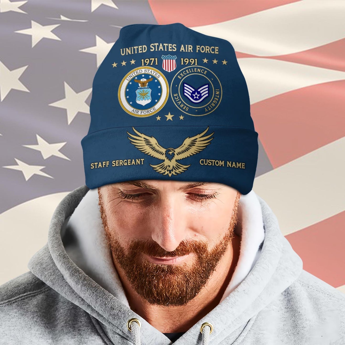 US Air Force – Beanie Hat – Dual Honor Veteran