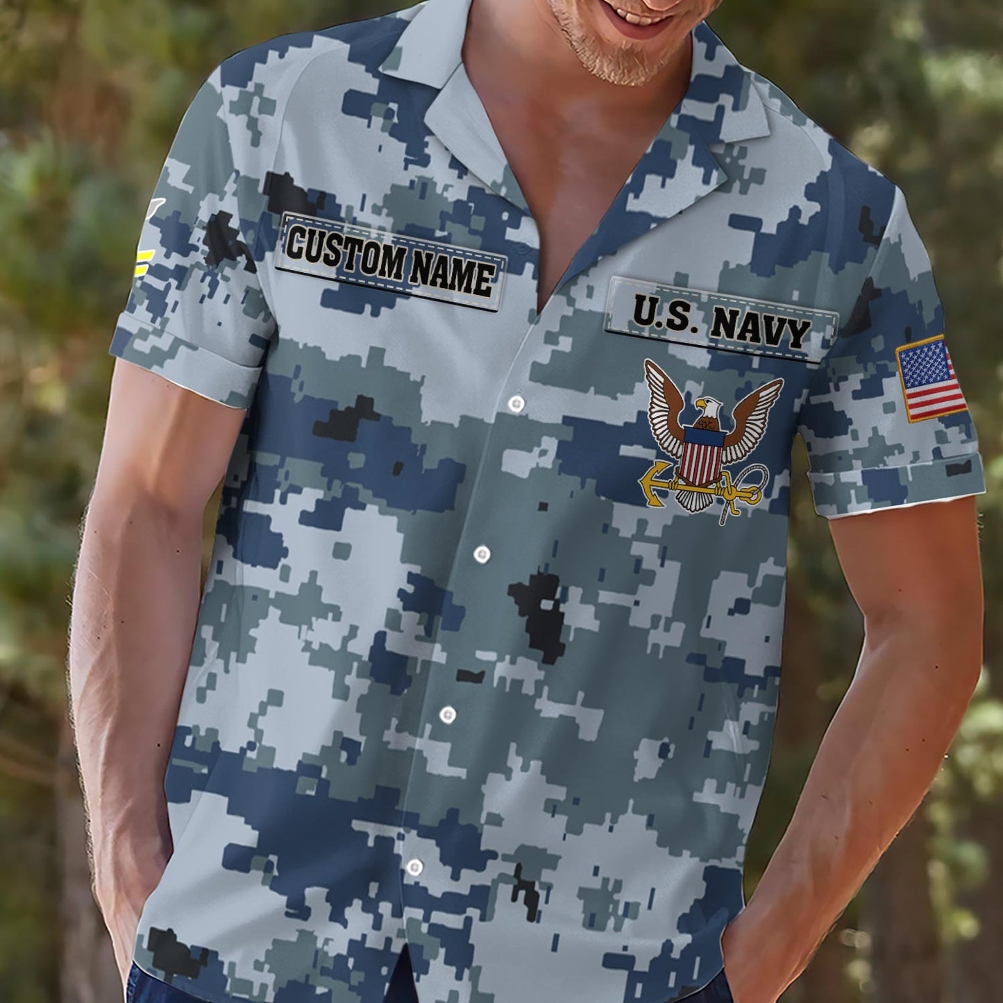 US Navy – Hawaiian Shirt – Digital Camo Tactical