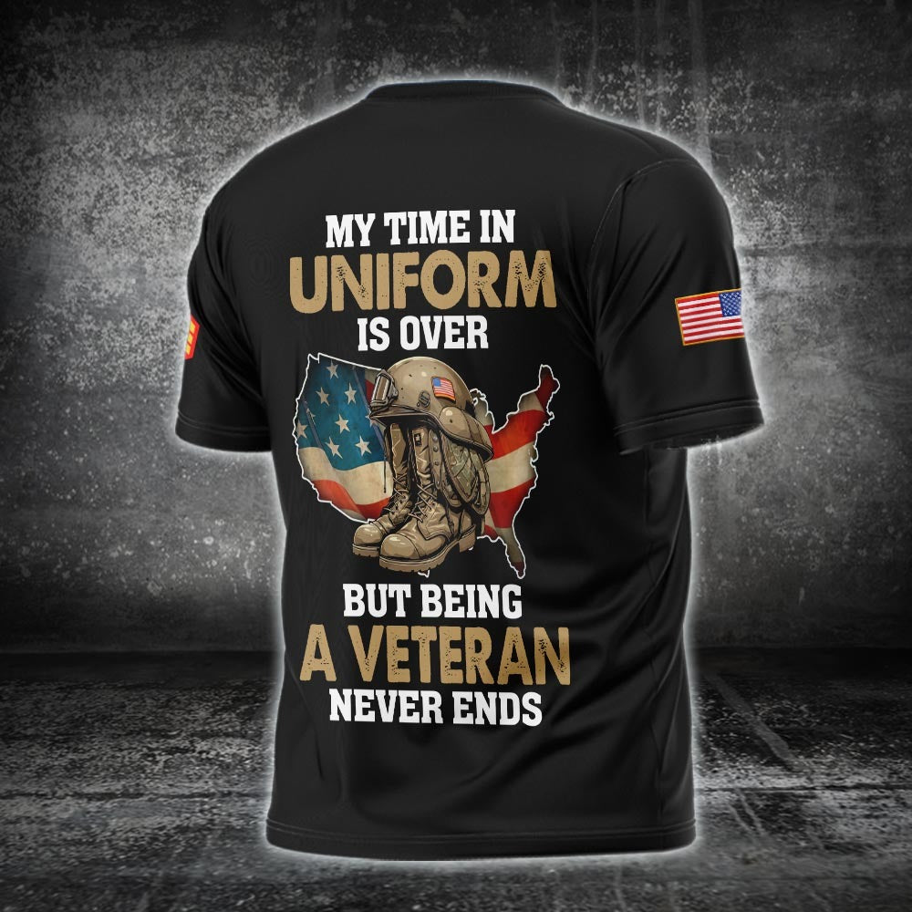 U.S Marine Corps – T-shirt – Veteran Never Ends