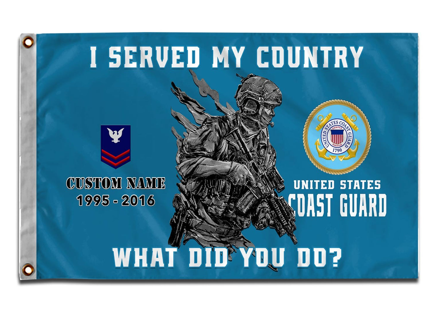 U.S. Coast Guard Flying Flag – I SERVED MY COUNTRY