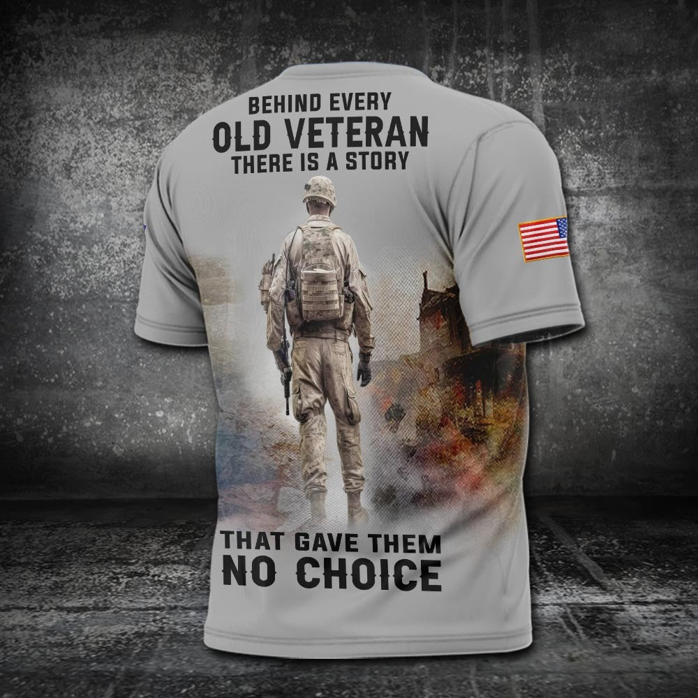 U.S Coast Guard – T-shirt – BEHIND EVERY OLD VETERAN THERE IS A STORY