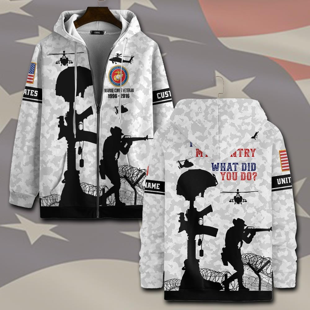 U.S Marine Corps – T-shirt – I SERVED MY COUNTRY.WHAT DID YOU DO?