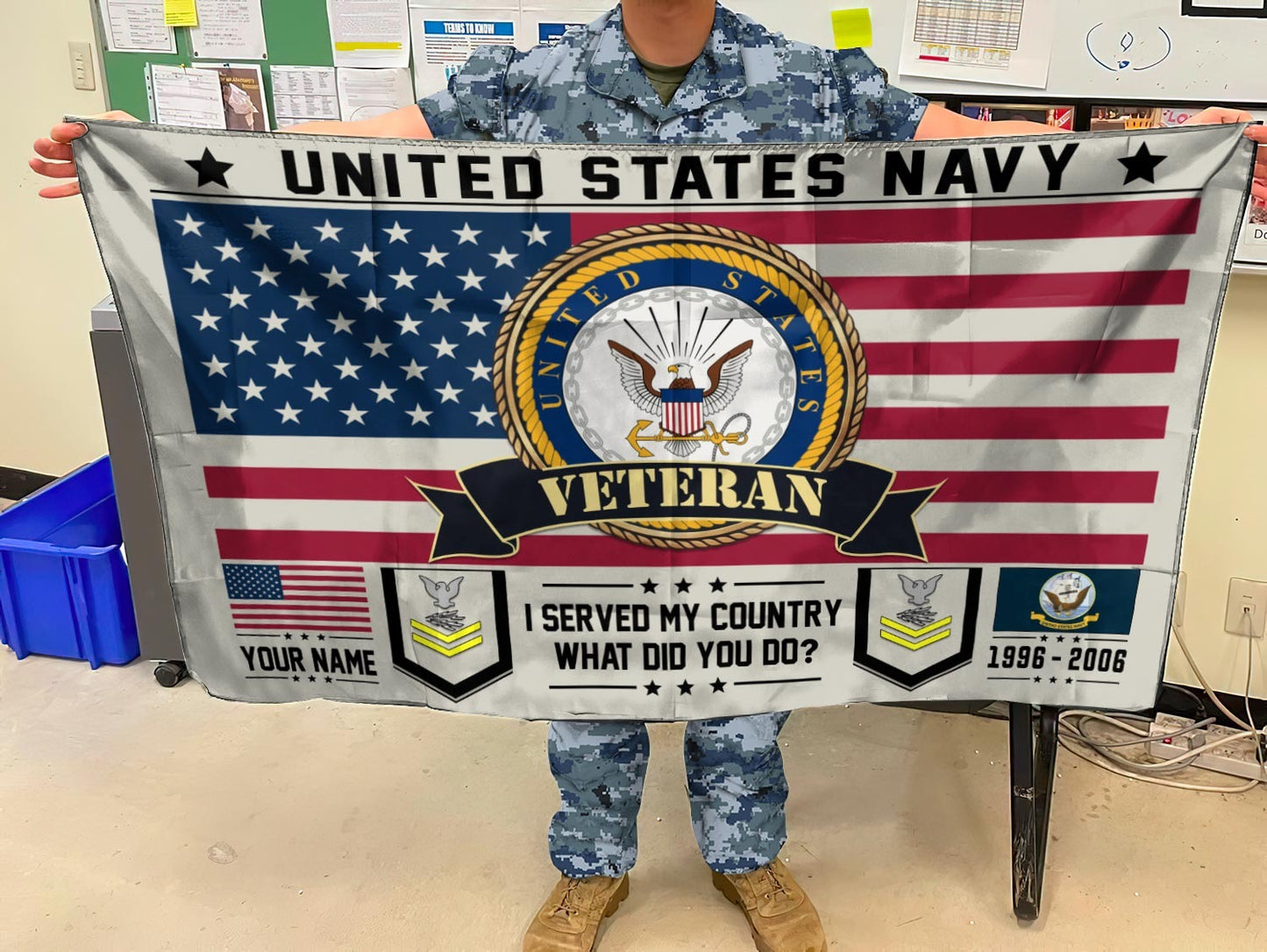 U.S. Navy Flying Flag – I SERVED MY COUNTRY WHAT DID YOU DO?