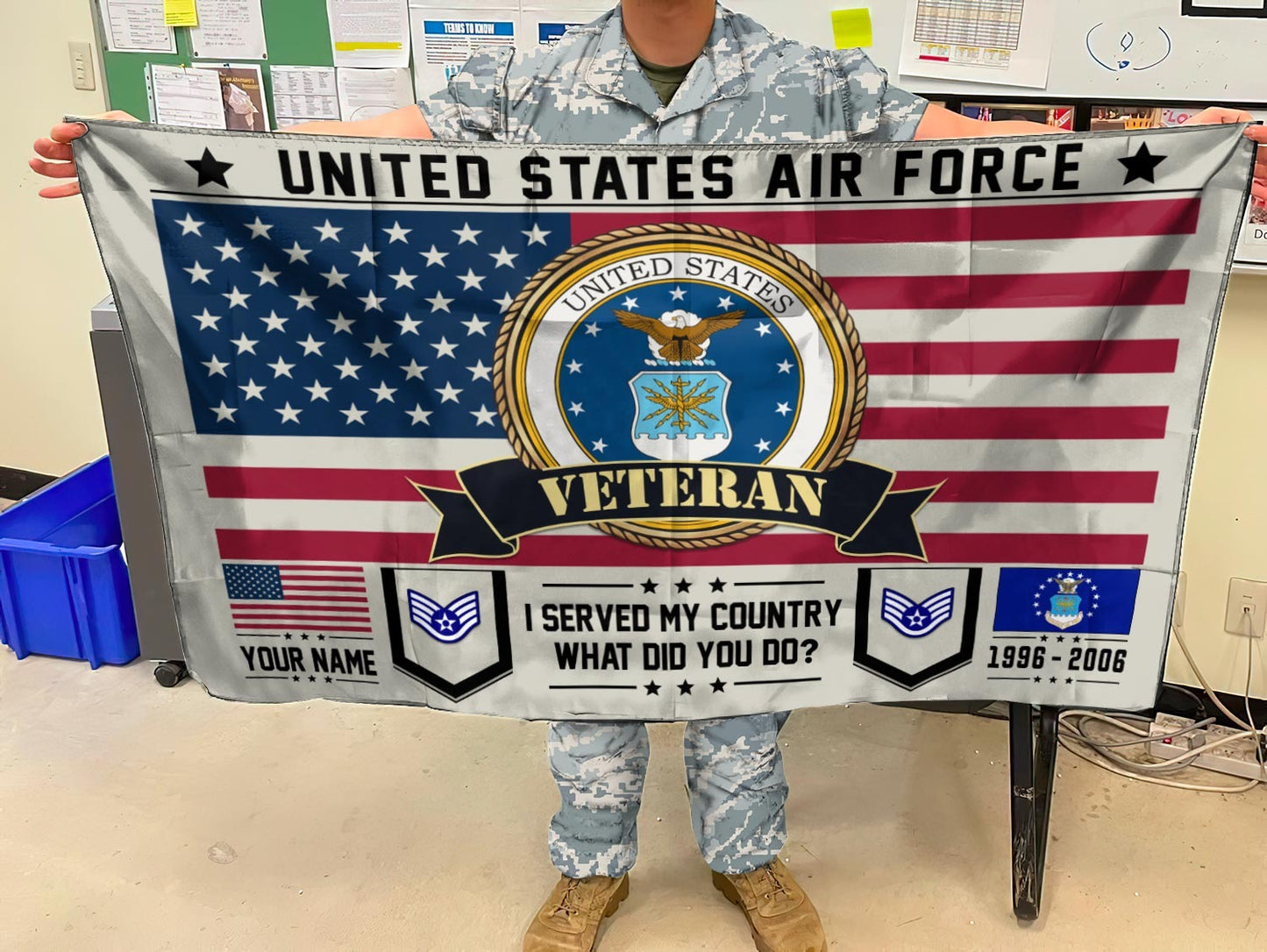 U.S. Air Force Flying Flag – I SERVED MY COUNTRY WHAT DID YOU DO?