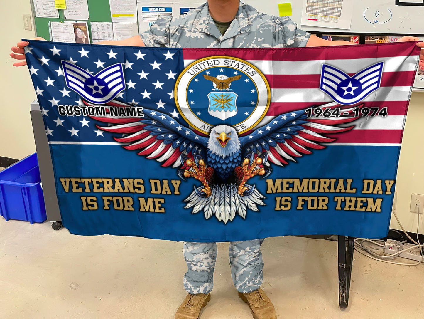 U.S. Air Force Flying Flag – VETERANS DAY IS FOR ME - MEMORIAL DAY IS FOR THEM