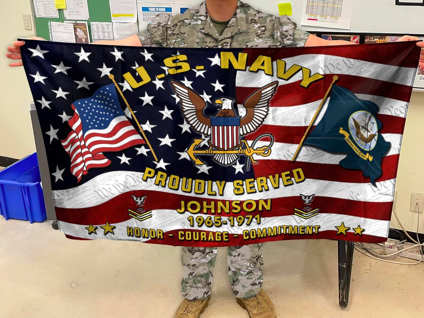 U.S. Navy Flying Flag – DUTY - HONOR - COUNTRY