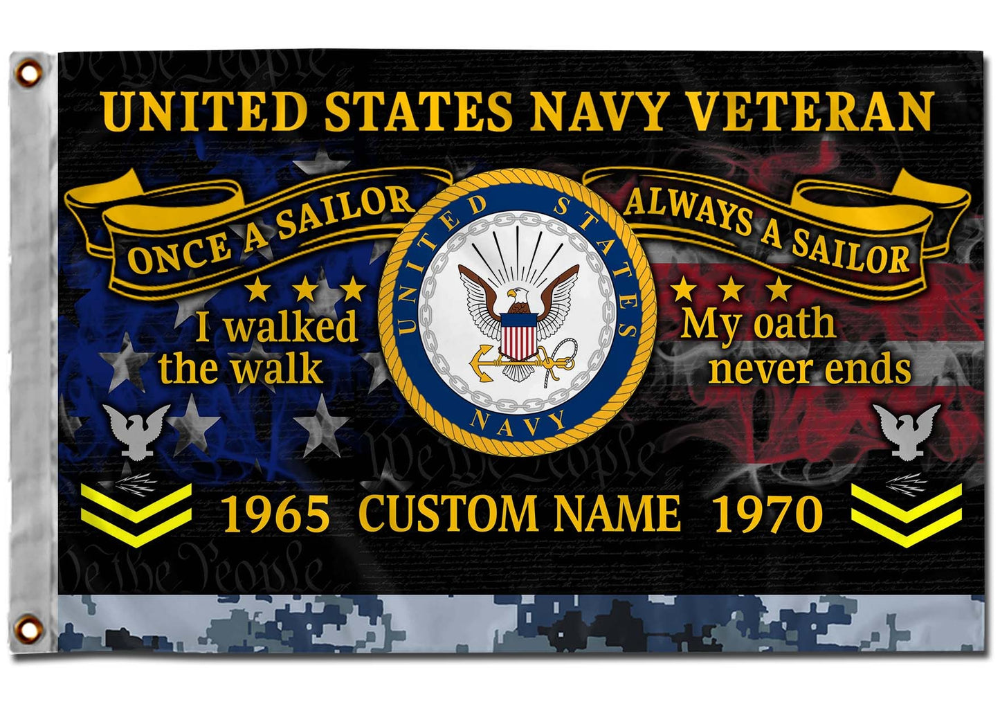 U.S. Navy Flying Flag – I Walked The Walk My Oath Never Ends