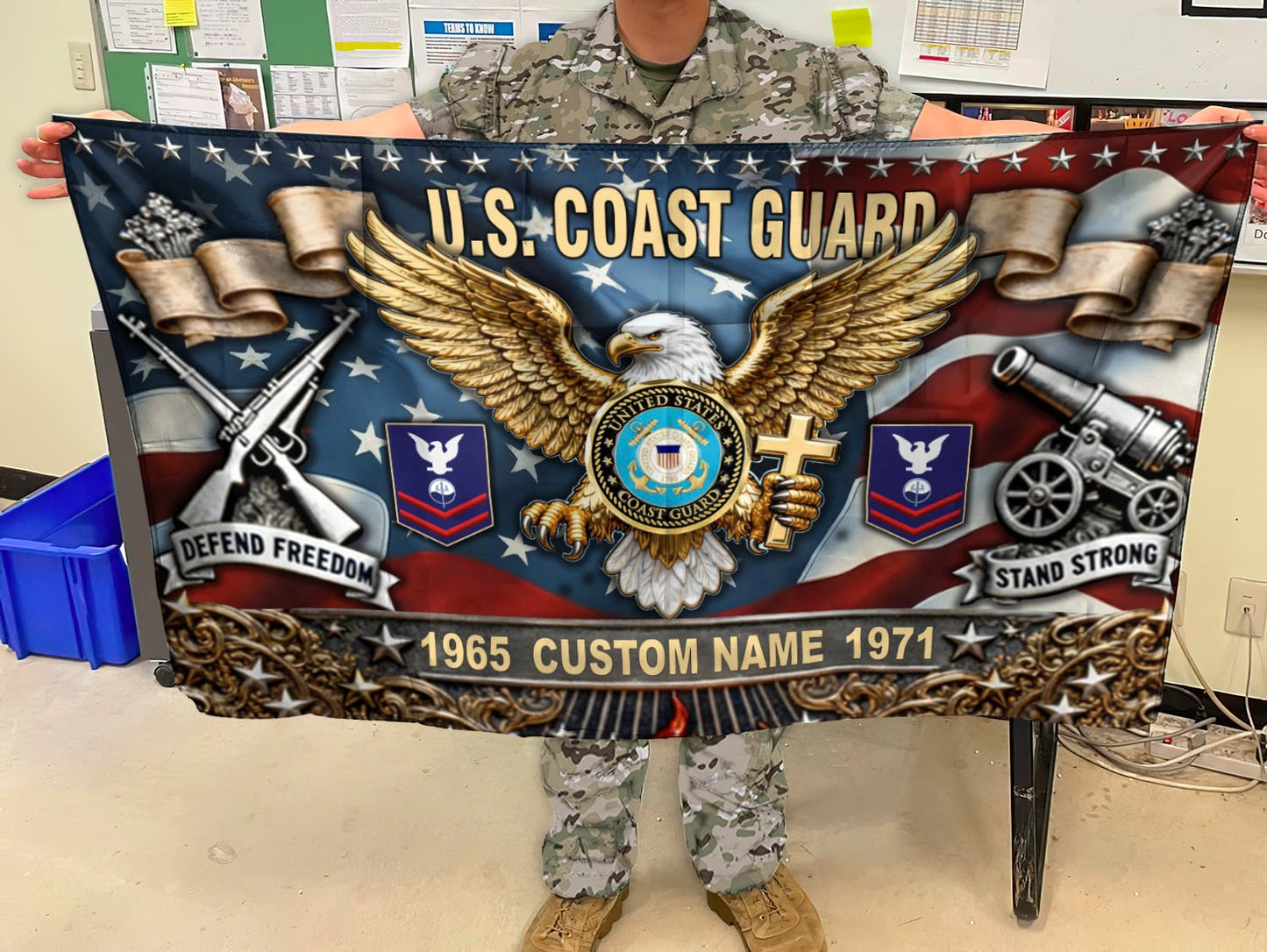 U.S. Coast Guard Flying Flag – Golden Eagle Veteran