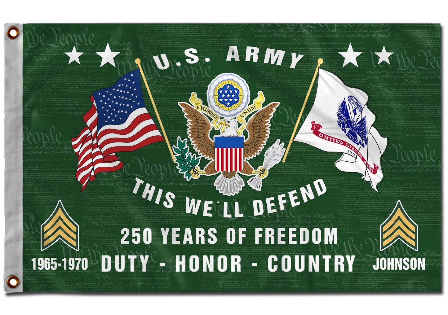 U.S. Army Flying Flag – 250 Years Of Freedom- VER 2
