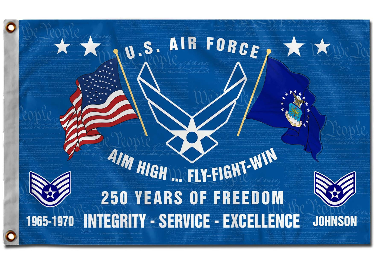 U.S. Air Force Flying Flag – 250 Years Of Freedom- VER 2