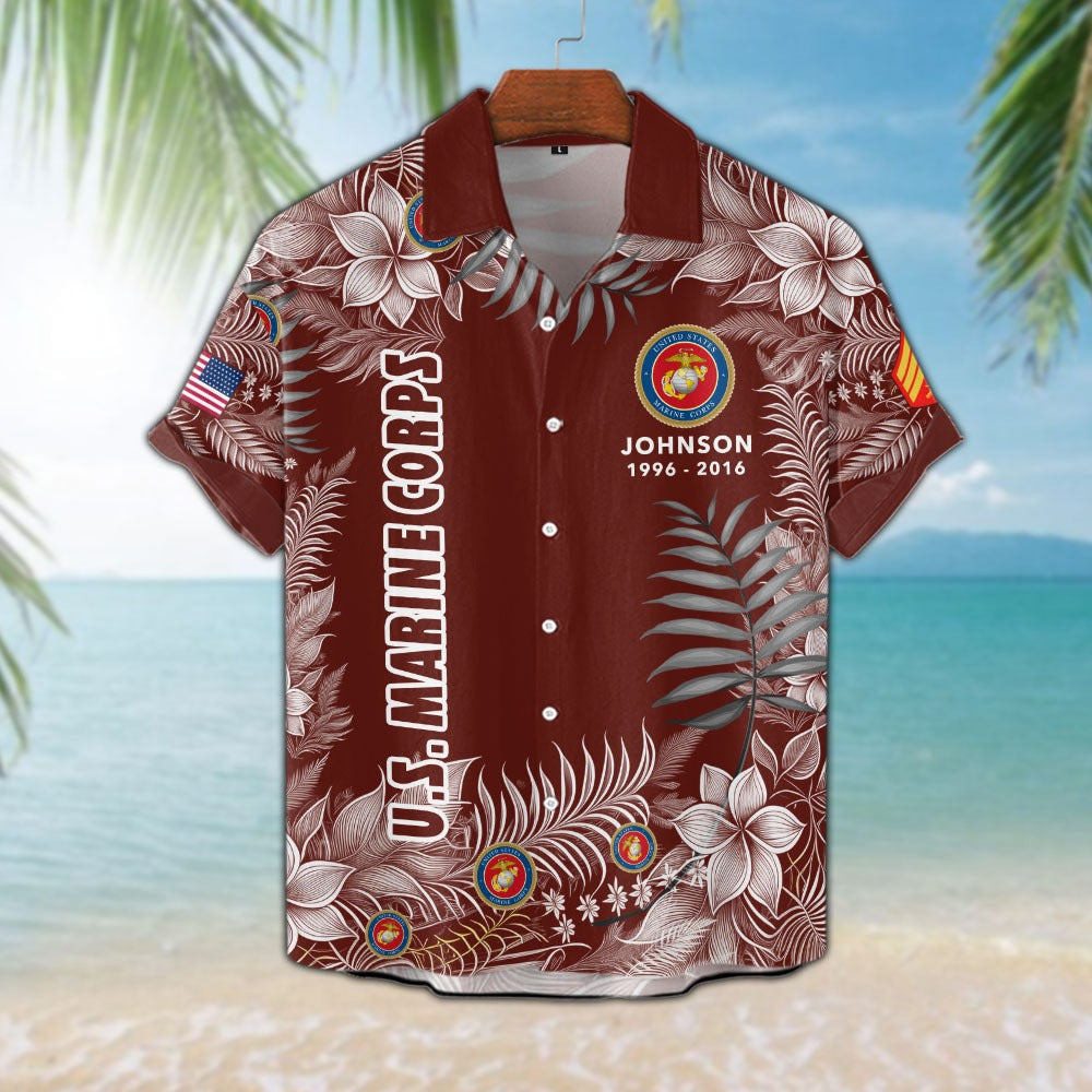 US Marine Corps – Hawaiian Shirt – Tropical Service Pride