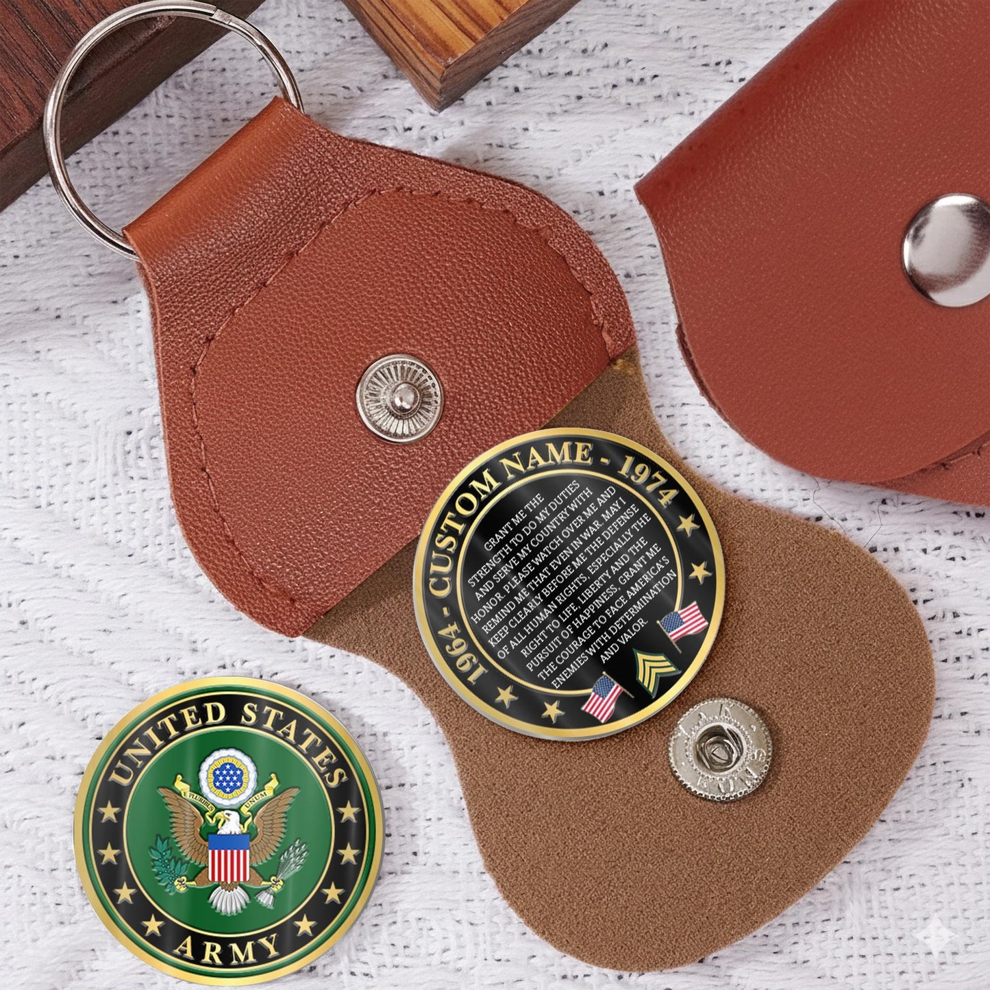 US Army – Military Printed Challenge Coin – National Pride Medallion