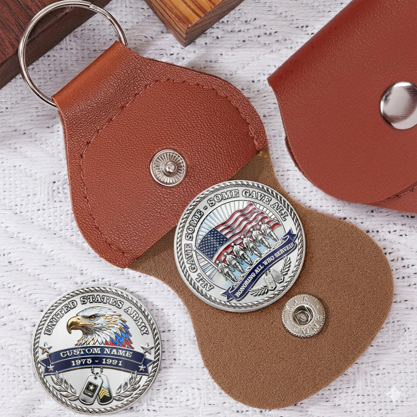 US Army – Military Printed Challenge Coin – Silver Eagle Tribute