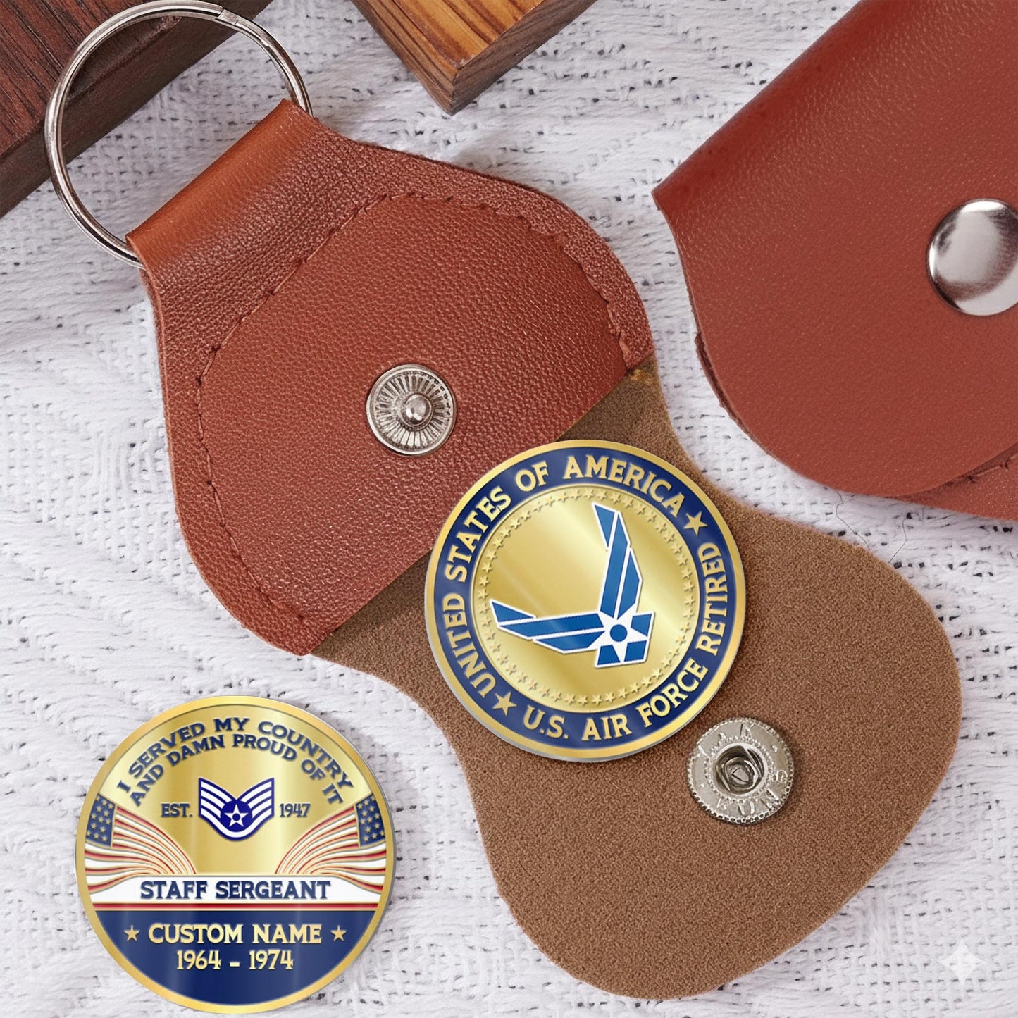 US Air Force – Military Printed Challenge Coin – Patriotic Crest Coin