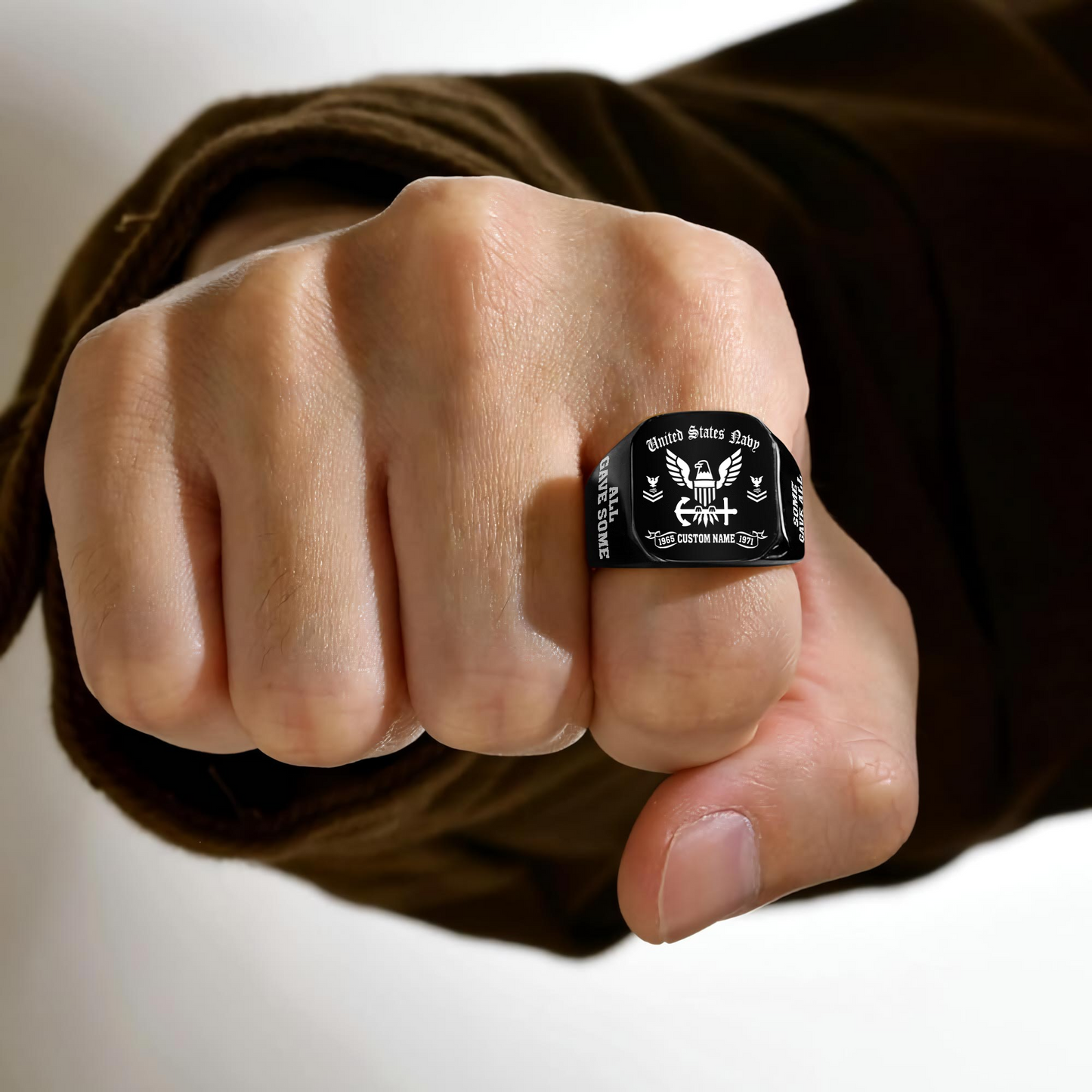 US Navy – Engraved Men's Ring – ALL GAVE SOME