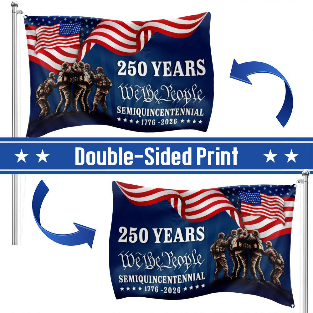 250 Years We The People Semiquincentennial Grommet Flag