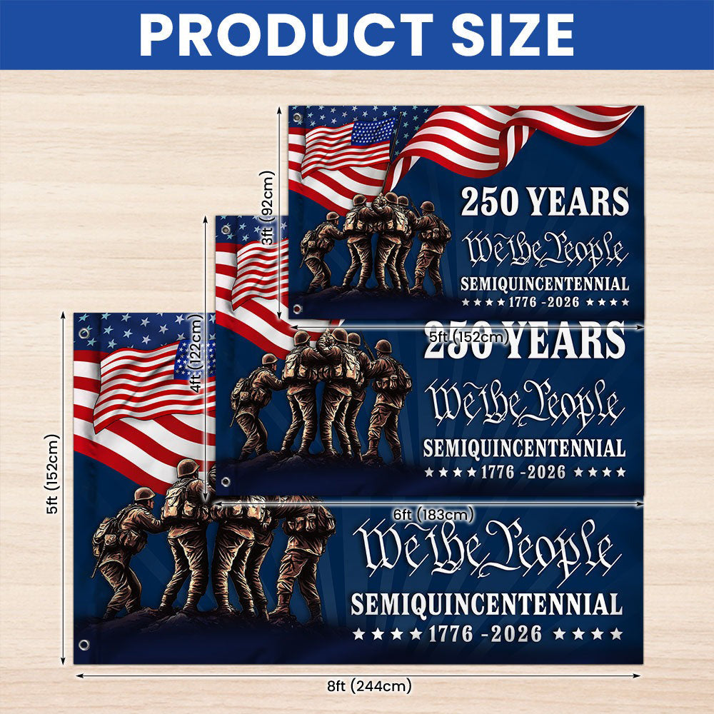 250 Years We The People Semiquincentennial Grommet Flag