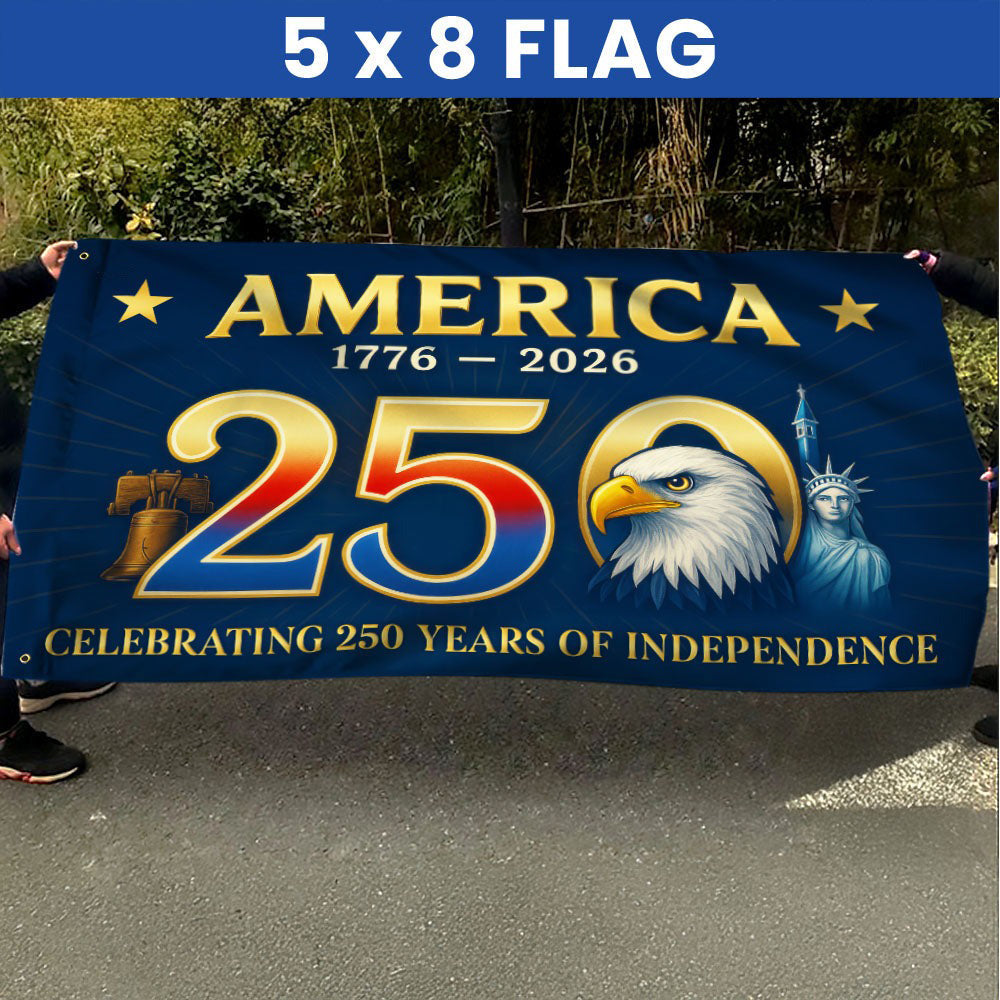 America 250th Anniversary Grommet Flag for Patriotic Decor