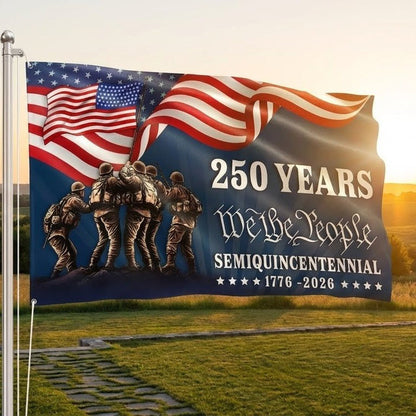 250 Years We The People Semiquincentennial Grommet Flag