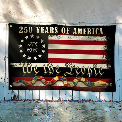 We The People 1776 2026 Flag, 250 Years of American Heritage Patriotic