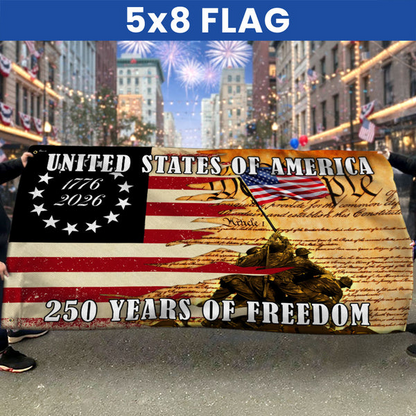 United States of America 250 Years We The People Patriotic Grommet Flag