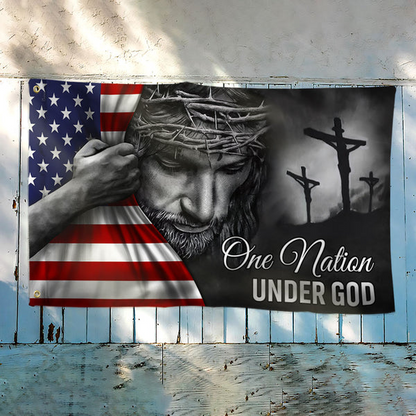 One Nation Under God Flag - Patriotic Grommet Flag Gift for Faithful Hearts & Home Decor