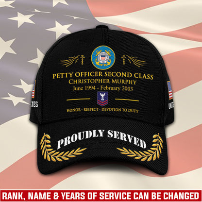 US Coast Guard – Classic Cap – TKE7894 – Proud US Veteran