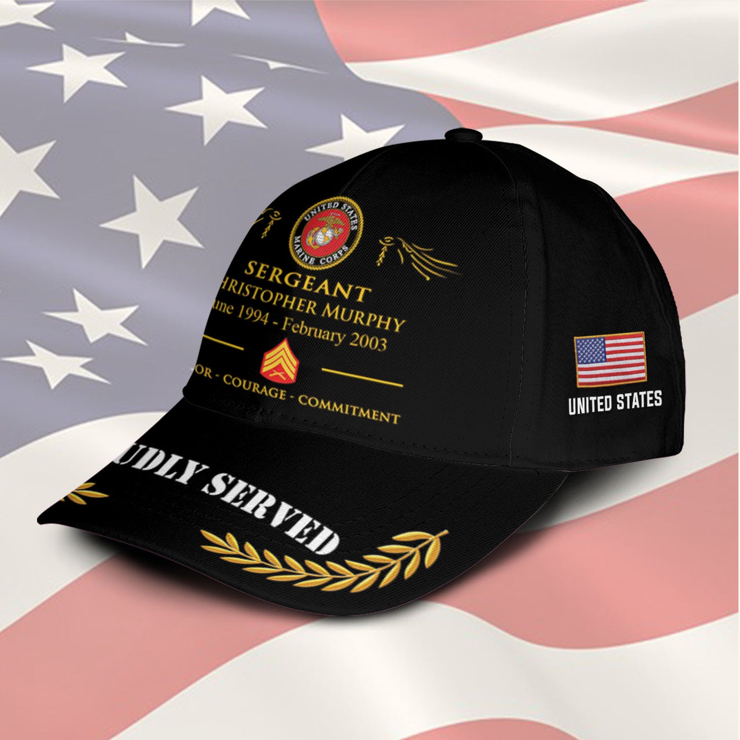 US Marine Corps – Classic Cap – TKE7895 – Proud US Veteran