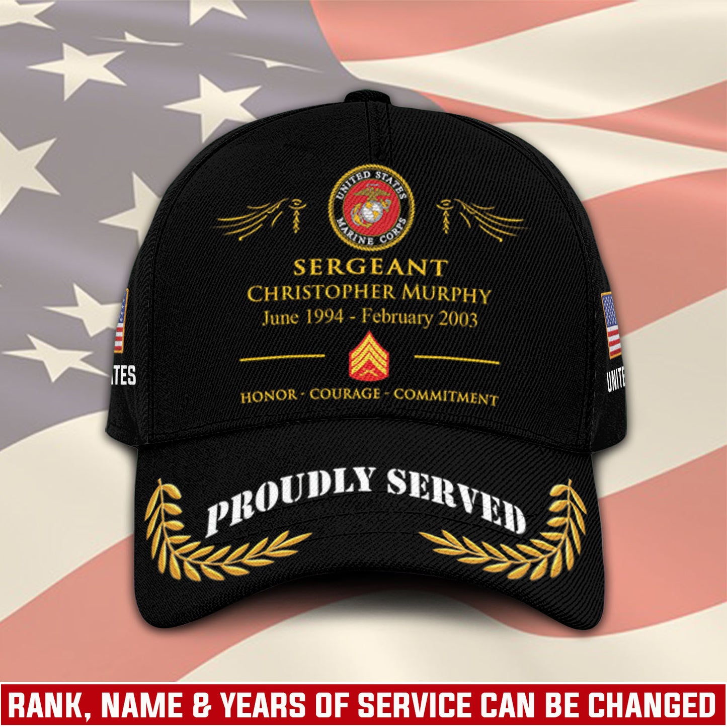 US Marine Corps – Classic Cap – TKE7895 – Proud US Veteran