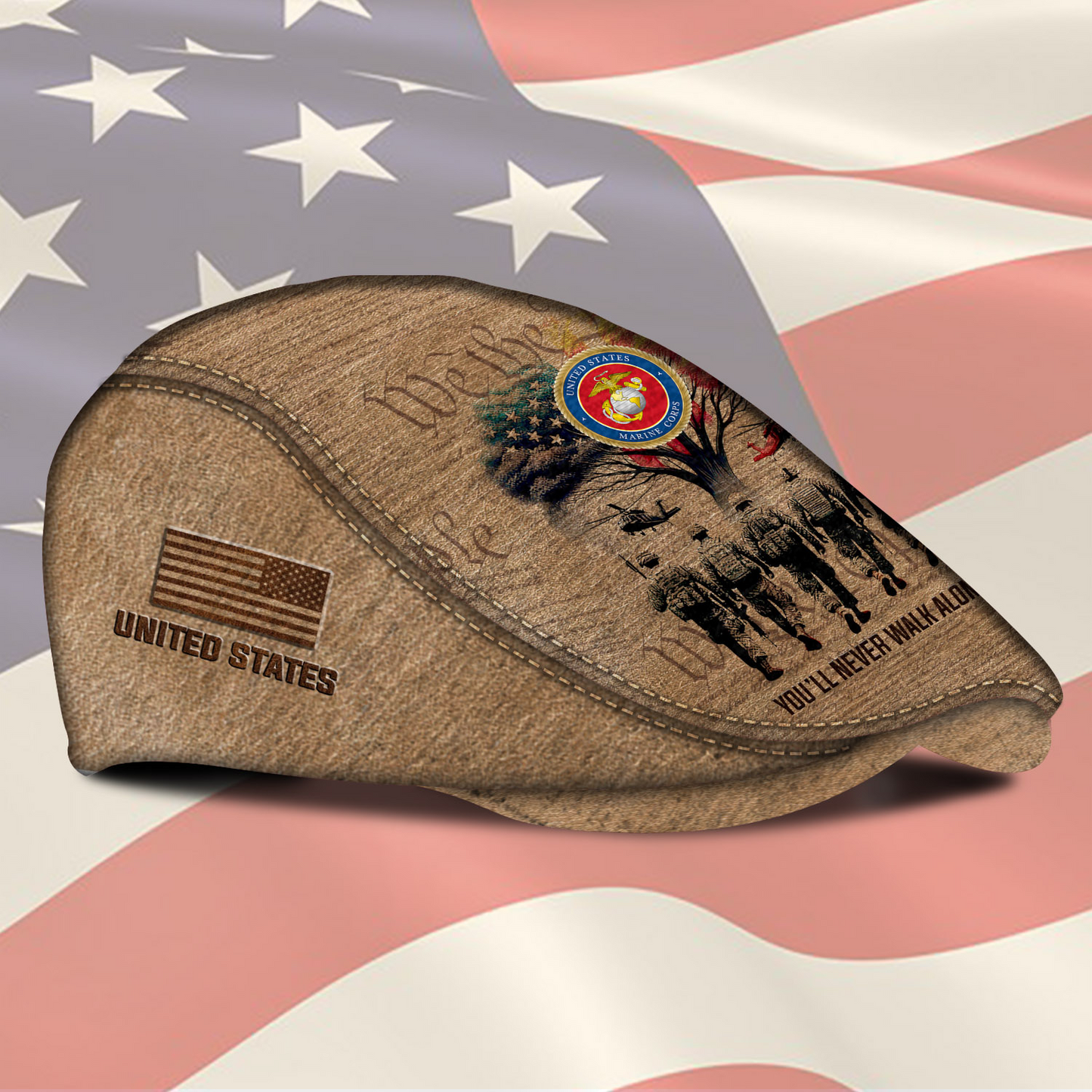 Personalized U.S. Marine Corps Rank Jeff Cap