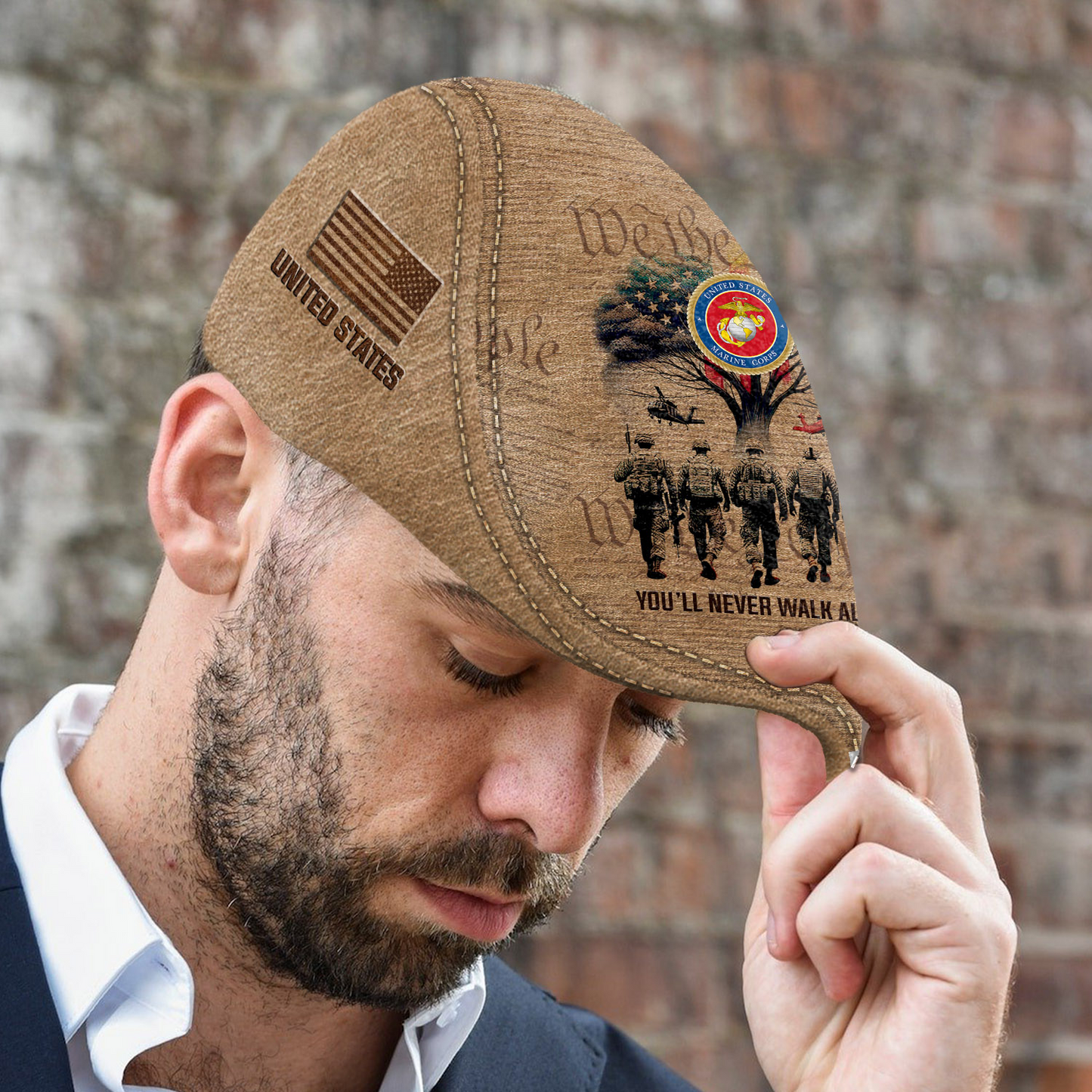 Personalized U.S. Marine Corps Rank Jeff Cap