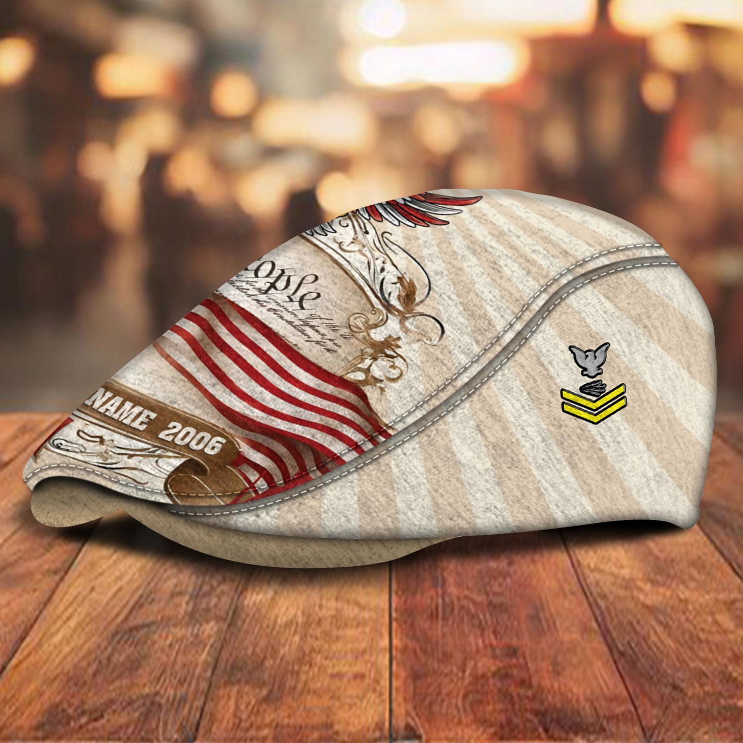 Personalized U.S. Navy Veteran Cap – Custom Name & Years of Service