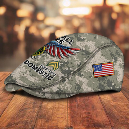 Custom U.S. Army Veteran Jeff Cap – Name, Rank & Service Years Personalized