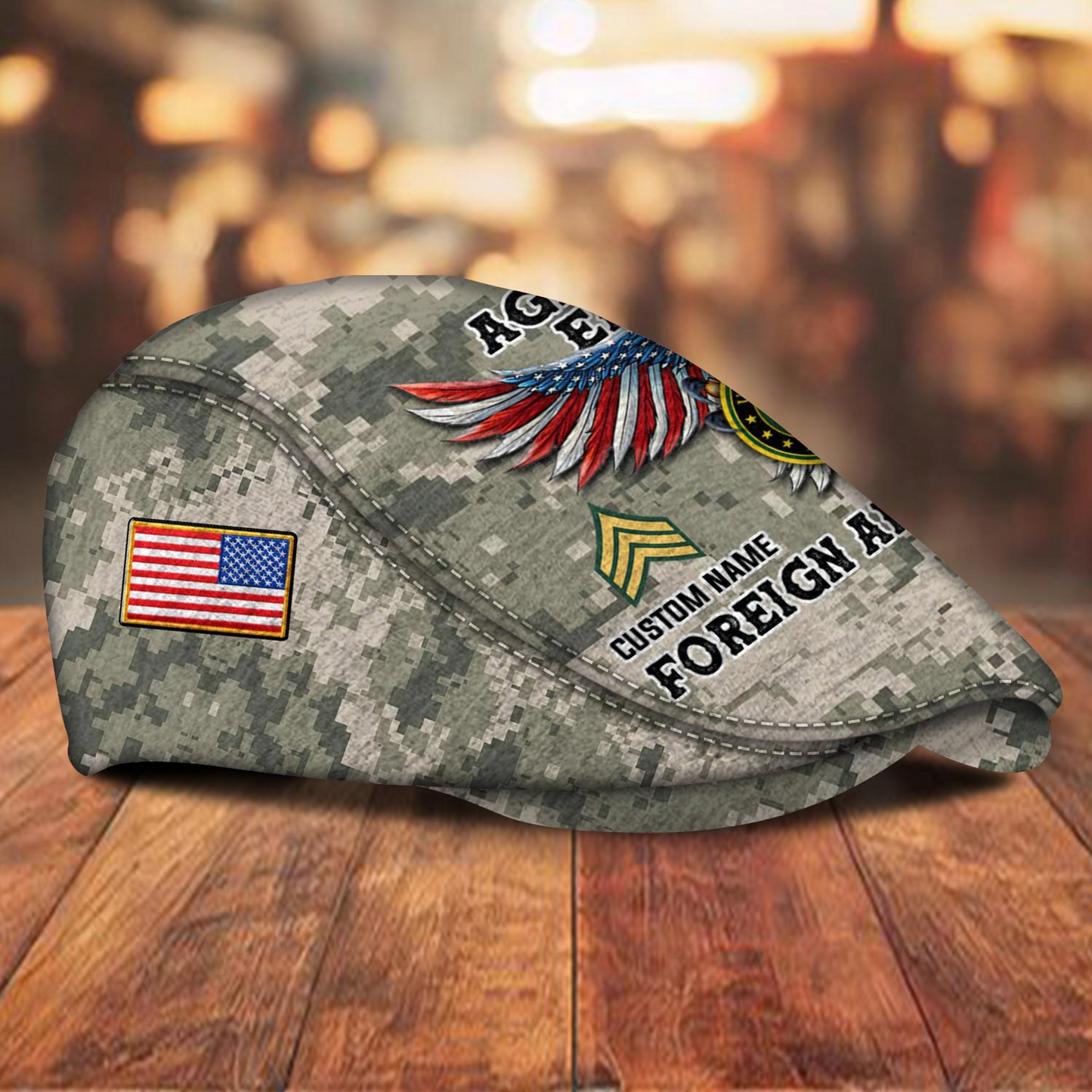 Custom U.S. Army Veteran Jeff Cap – Name, Rank & Service Years Personalized