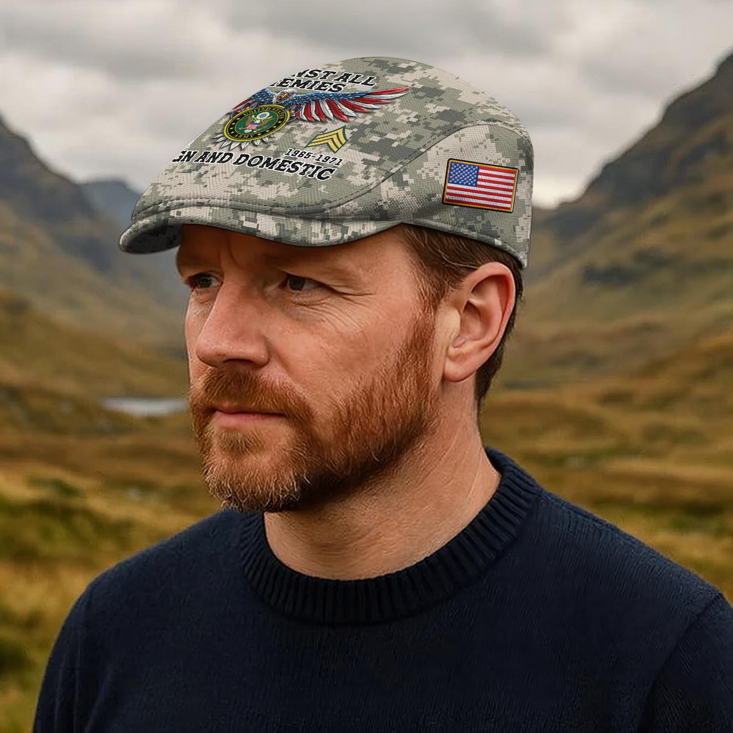 Custom U.S. Army Veteran Jeff Cap – Name, Rank & Service Years Personalized