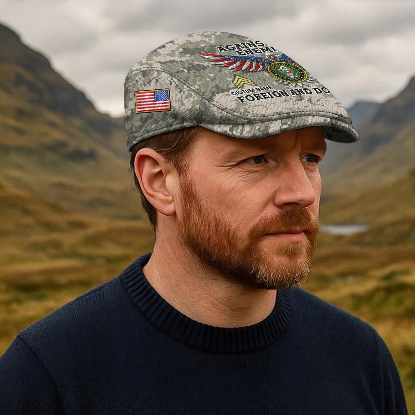Custom U.S. Army Veteran Jeff Cap – Name, Rank & Service Years Personalized