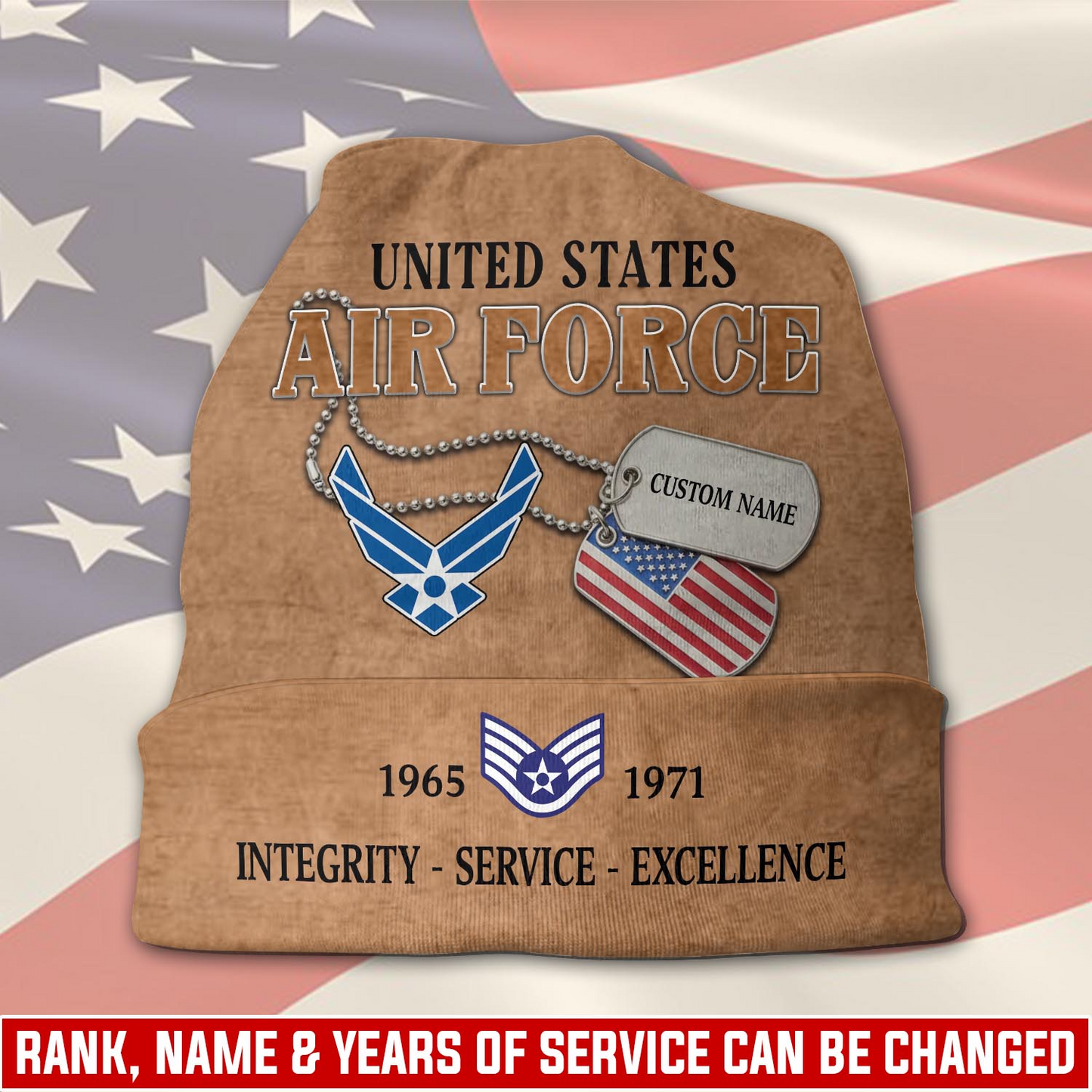 US Air Force – Beanie Hat – Vintage Leather Veteran