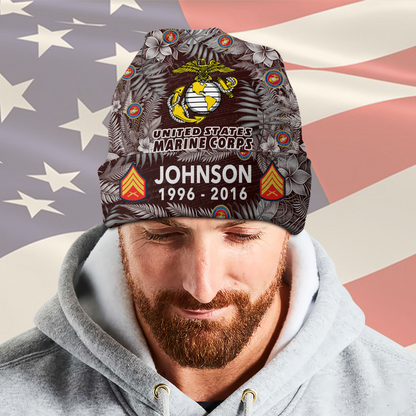 US Marine Corps – Beanie Hat – Tropical Honor Emblem