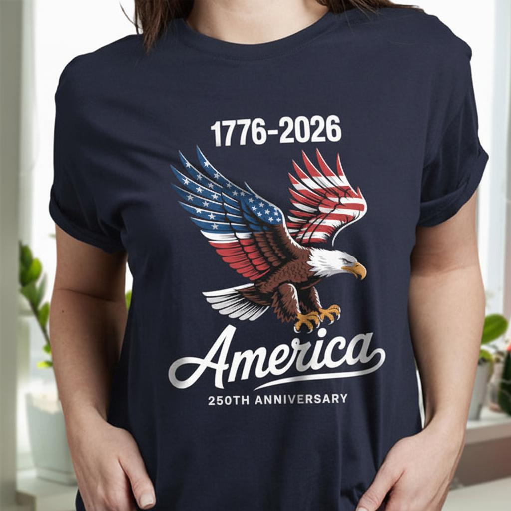 Celebrate 250 Years of America USA Anniversary 1776-2026 Dark Basic Tee