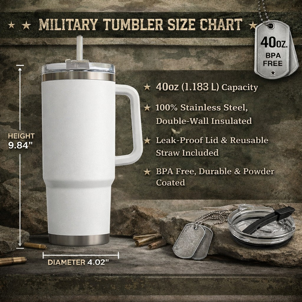 US Army – Tumbler 40oz - Duty, Honor, Country