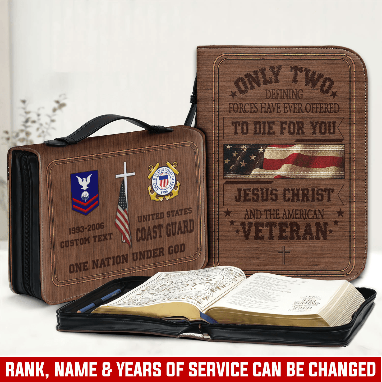 US Coast Guard – Bible Cover – Faith & Honor Veteran