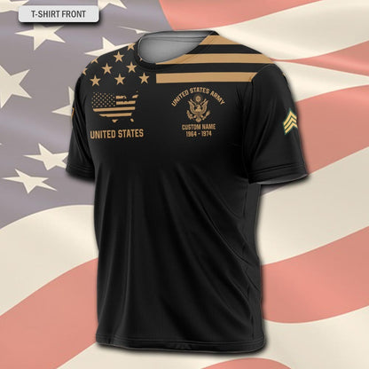 U.S Army – T-shirt –  Vintage Gold Statement