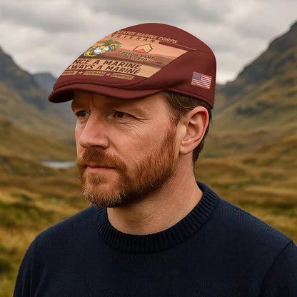 Custom U.S. Marine Corps Jeff Cap – Old School Veteran Patch