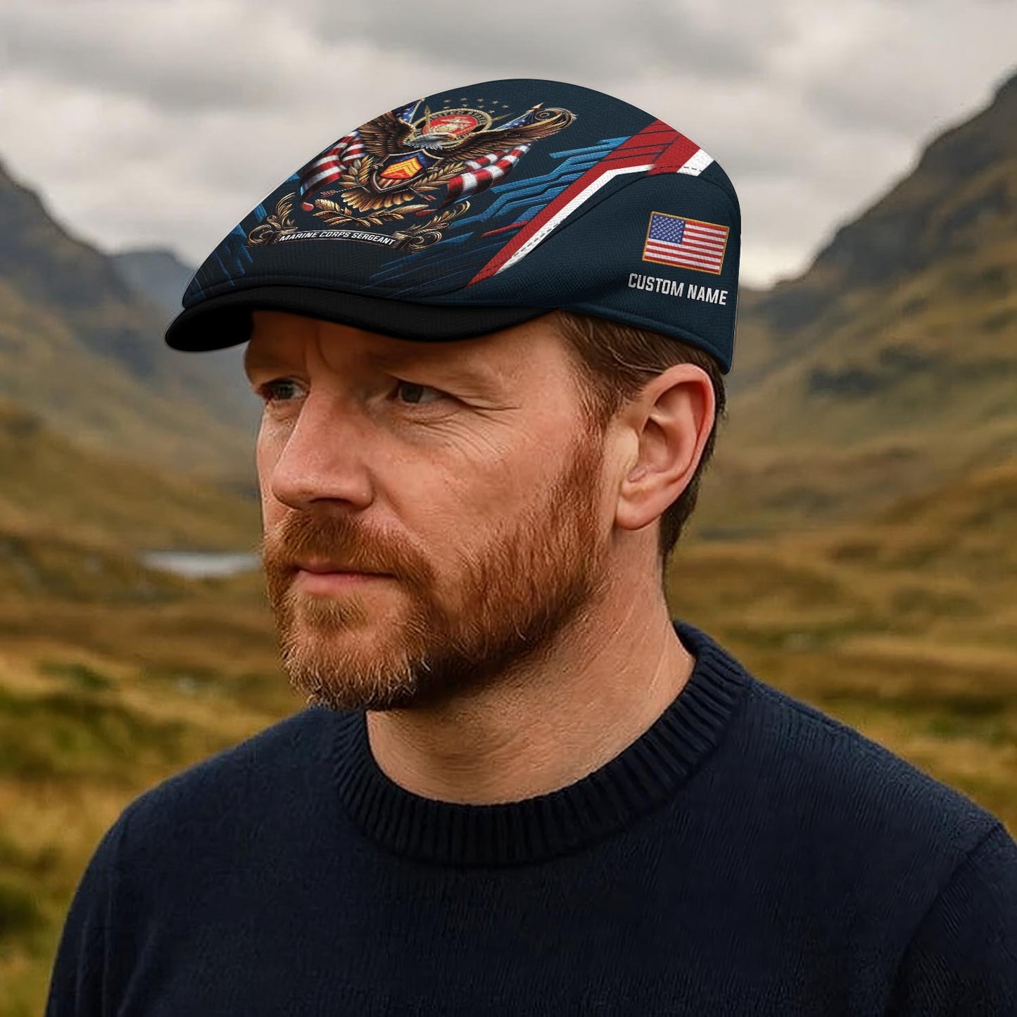 Custom U.S. Marine Corps Jeff Cap – Liberty Shield Emblem
