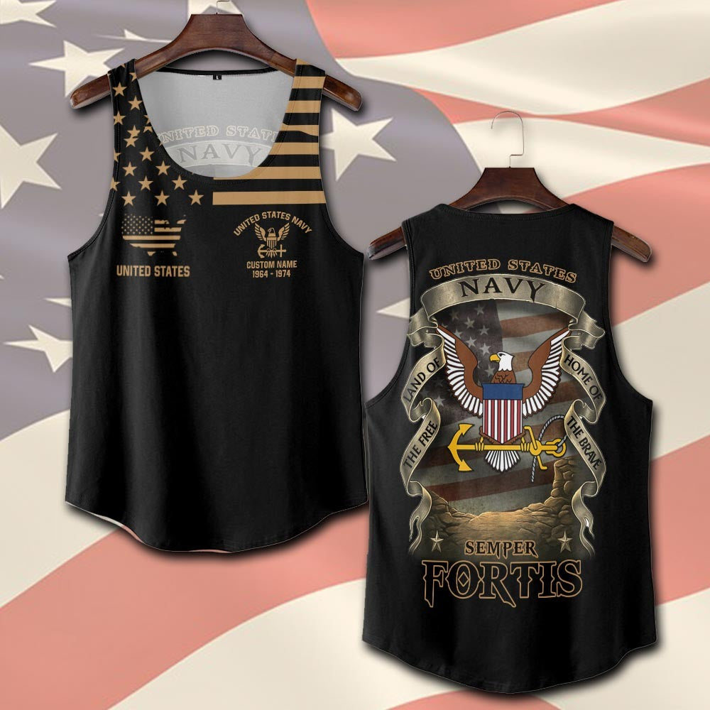 U.S Navy – T-shirt –  Vintage Gold Statement